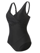 Women's Swimwear One Piece Monokini Bathing Suits Plus Size Swimsuit Tummy Control Push Up Slim for Big Busts Solid Color Black Plunge Bathing Suits Sports Fashion Classic / Strap / New / Padded Bras